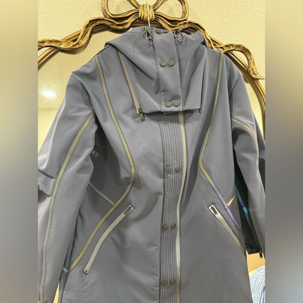 NWT Free people Movement Moon Magic Reflective Rain Parka Jacket - Picture 6 of 11